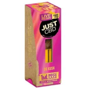 1000mg Live Resin CBD Vape Cartridges | OG Kush | Indica