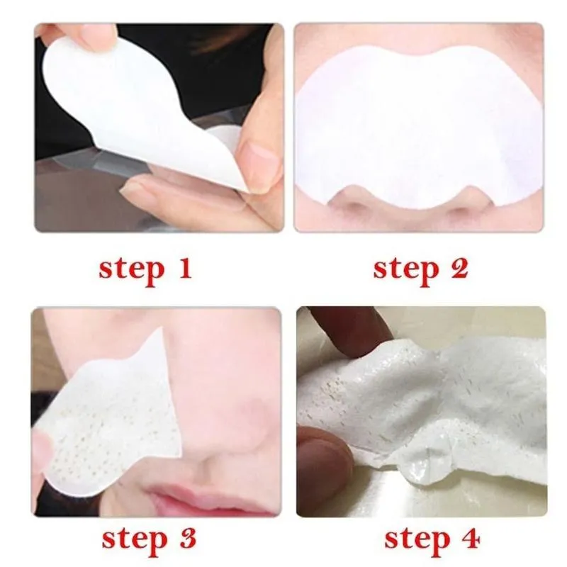10PCS Bamboo Charcoal Blackhead Remover Deep Nose Pore Cleasing Strip Nose Sticker Pig Nose Mask Charcoal Pore Strip Deep Clean