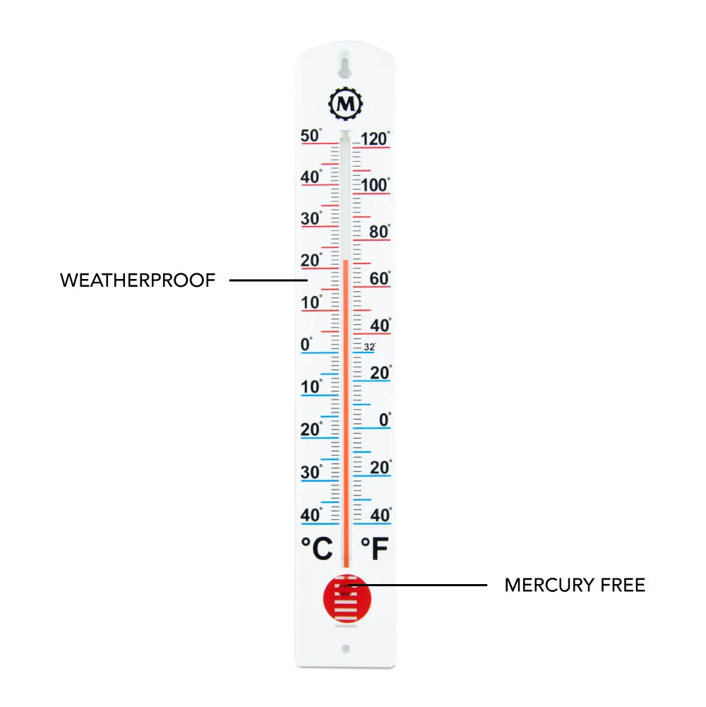 16 Inch Vertical Outdoor Thermometer