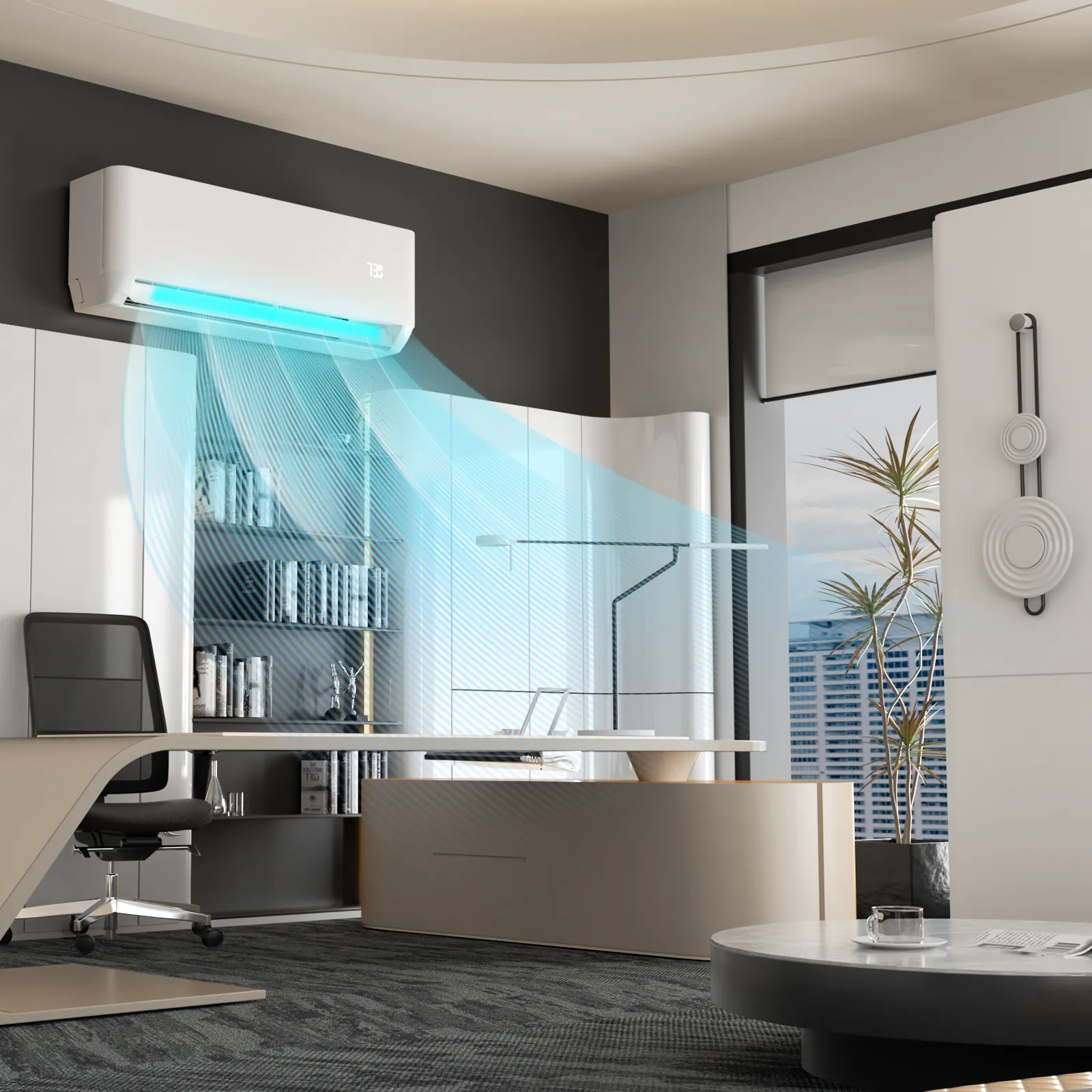 18000 BTU Split Air Conditioner - Cooling & Heating Function- WIFI APP Control - 4-in-1 filter