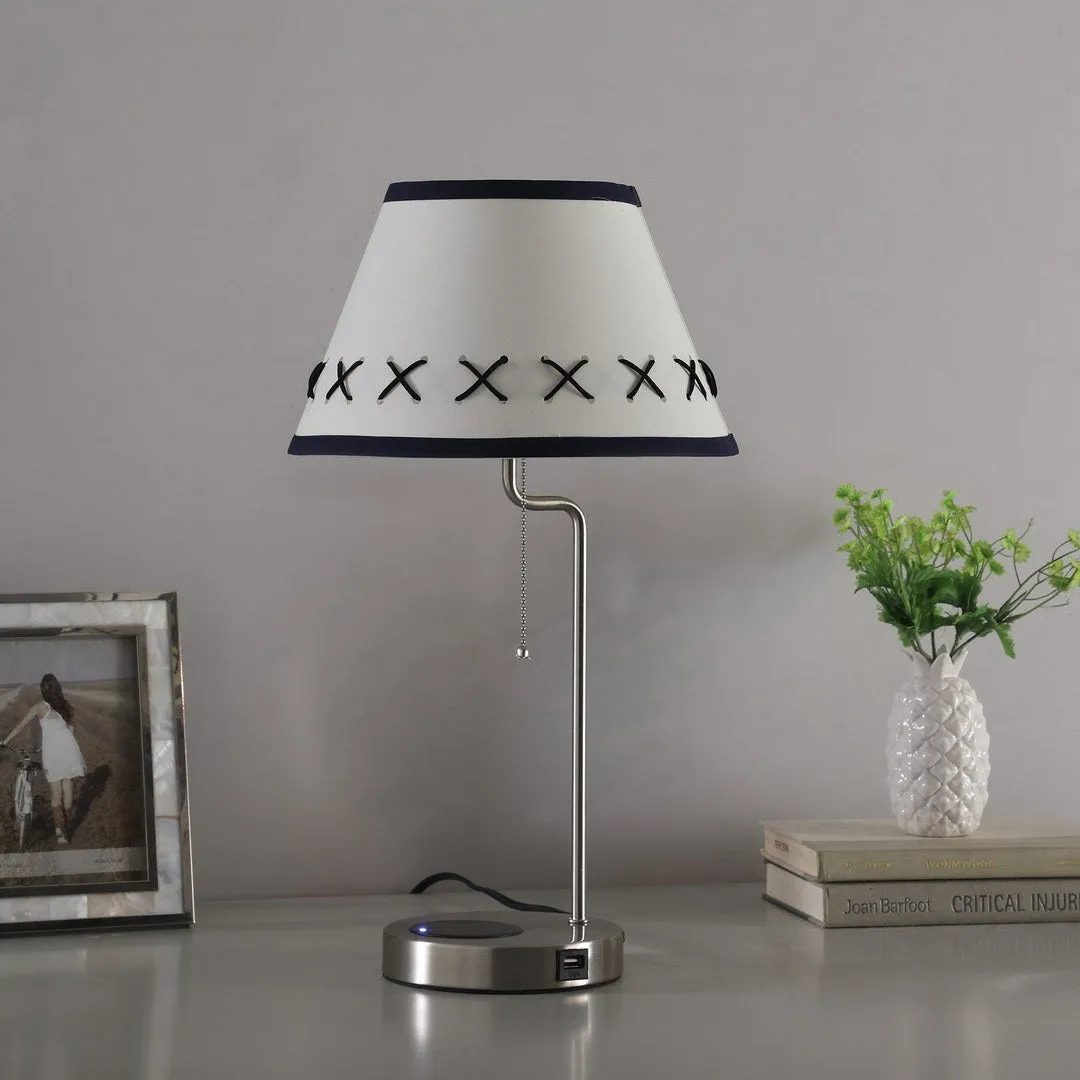 20-Inch Shelby Modern Craft Table Lamp w/ USB / Charging Station