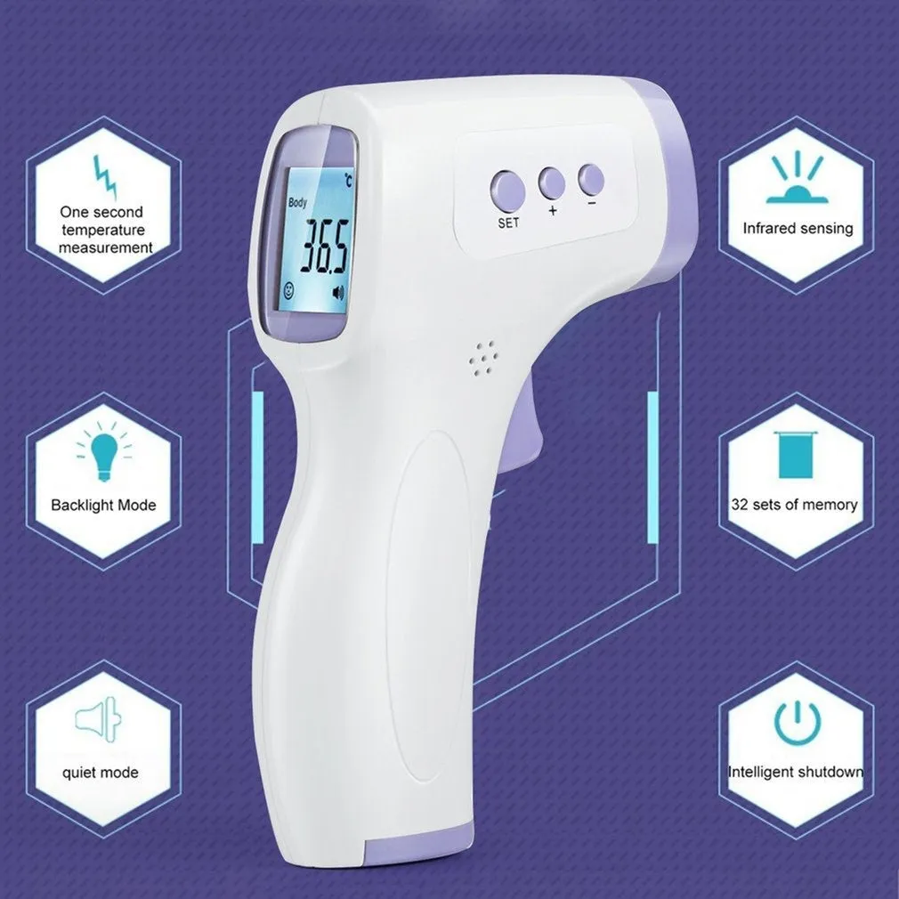 2020 New Non Contact Forehead Temperature Infrared Thermometer 1-second Accurate Reading IR Infrared Thermometer  Forehead Temperature Measurement LCD Digital