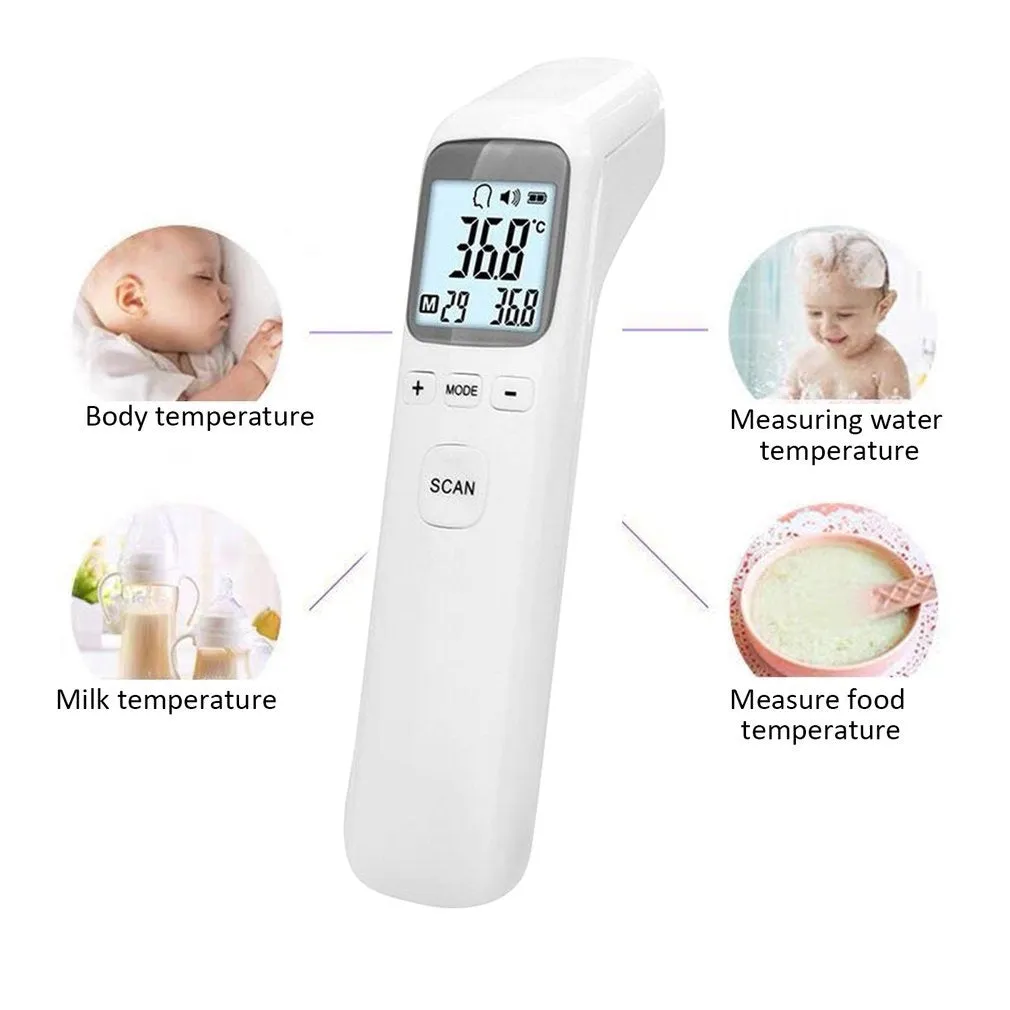 2020 New Non Contact Forehead Temperature Infrared Thermometer 1-second Accurate Reading IR Infrared Thermometer  Forehead Temperature Measurement LCD Digital