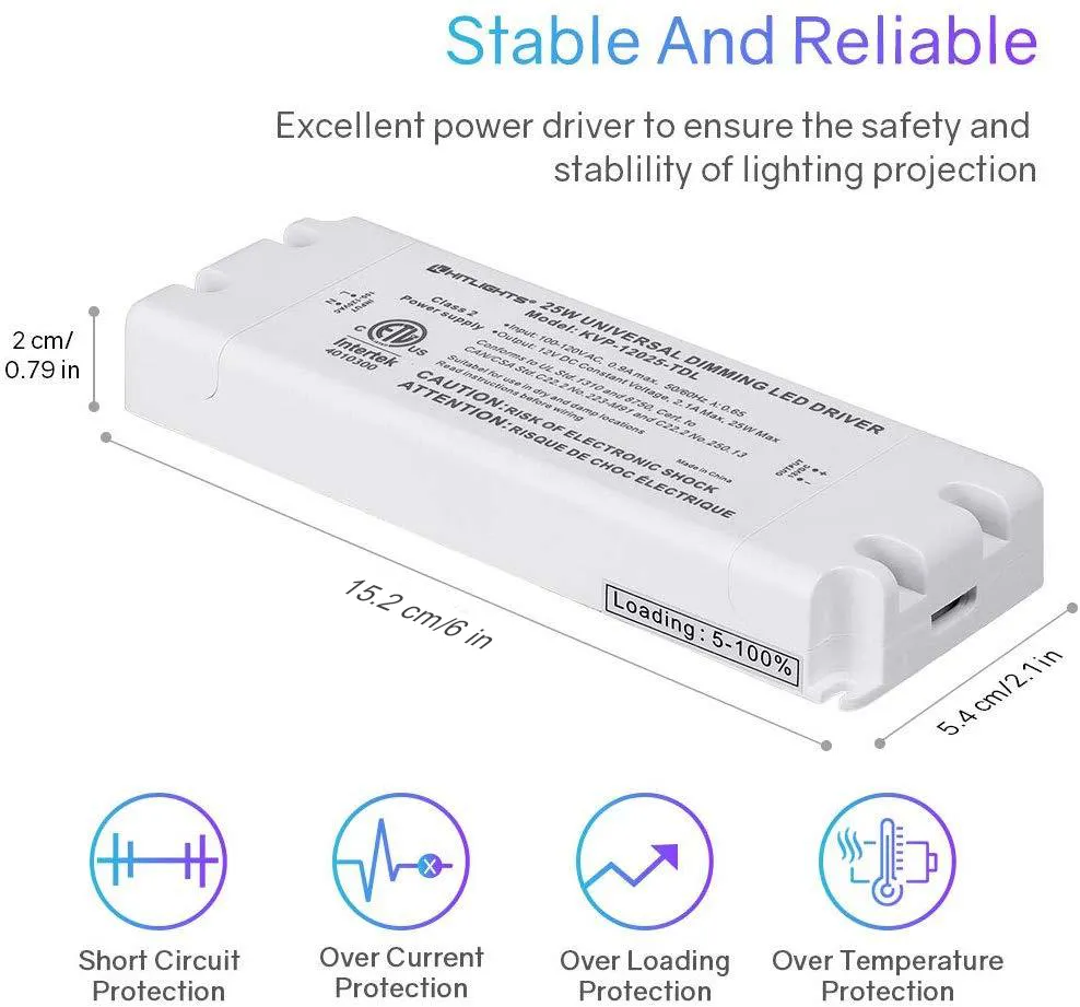 25 Watt U-Series Dimmable Driver (Universal, ETL-Listed) - 12 Volt