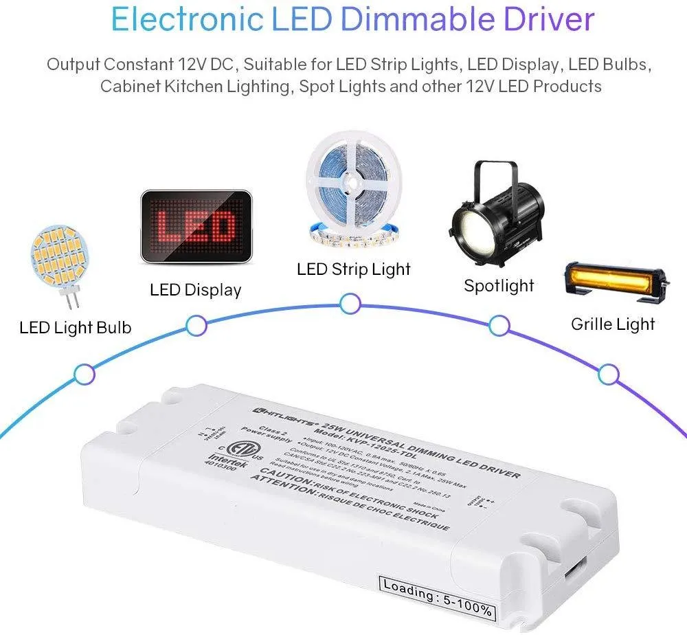 25 Watt U-Series Dimmable Driver (Universal, ETL-Listed) - 12 Volt
