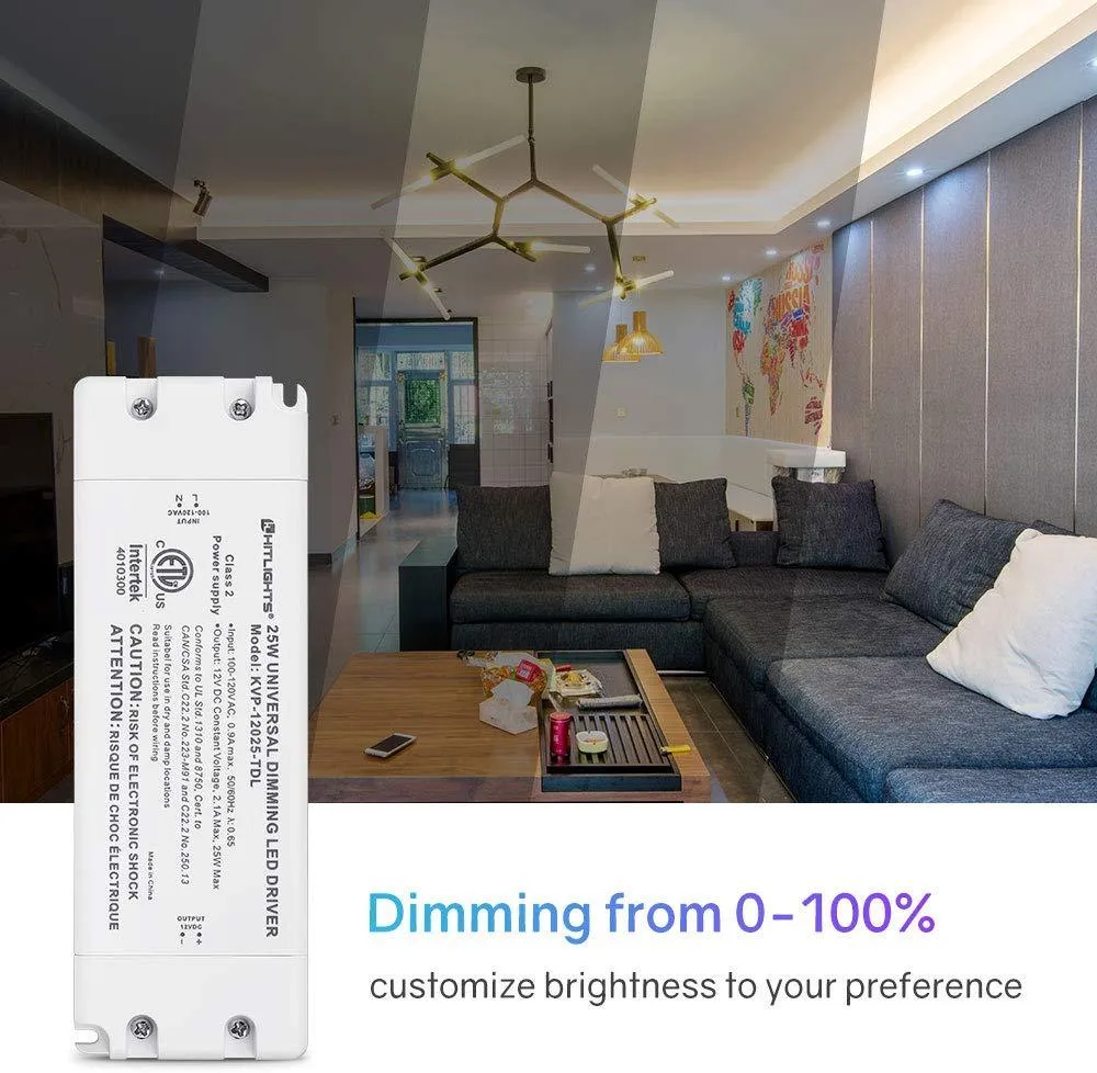 25 Watt U-Series Dimmable Driver (Universal, ETL-Listed) - 12 Volt