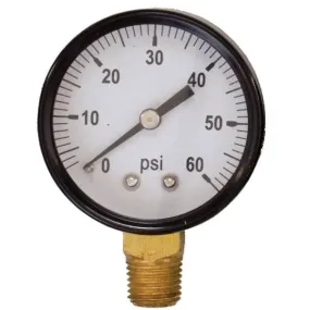 2" Metal Face Gauge Gas 0-60 PSI