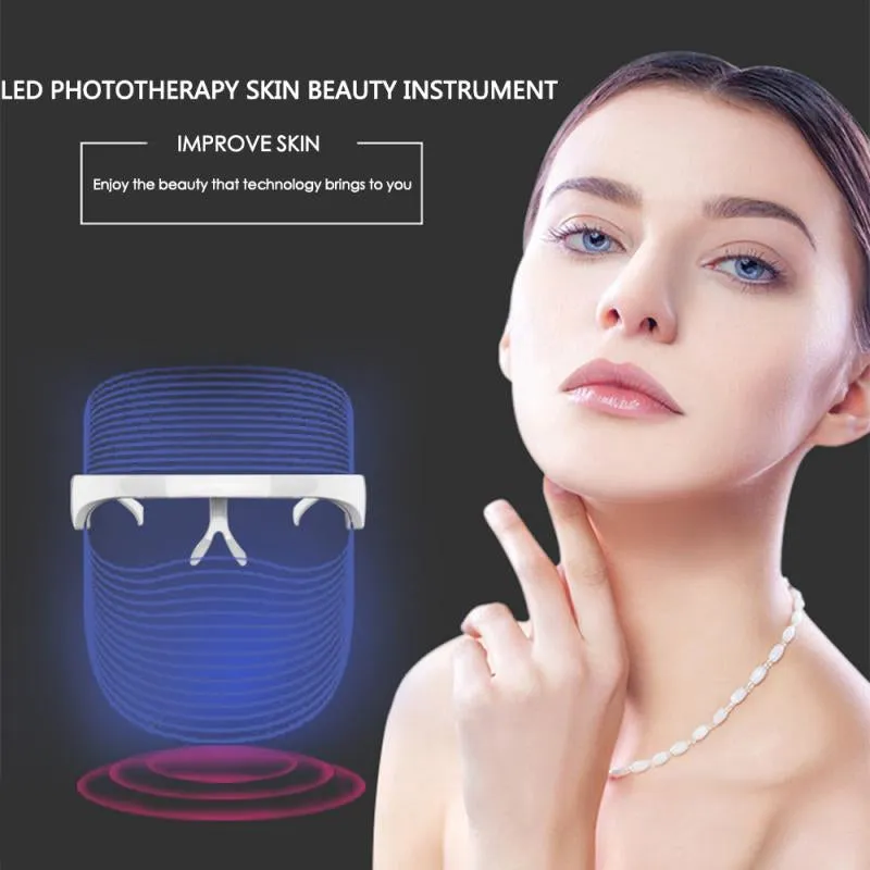 3 Color Photon LED Light Therapy Anti Acne Wrinkle Rejuvenation Beauty Mask