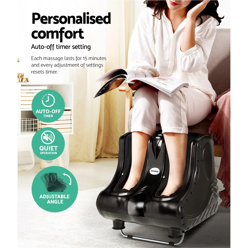 360° Leg & Foot Shiatsu Massager, 4 Motors, Livemor