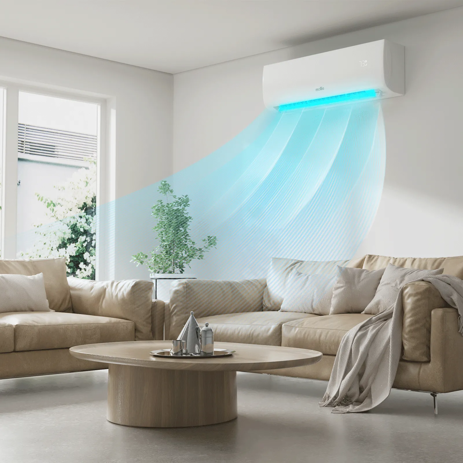 36000 BTU Split Air Conditioner - Cooling & Heating Function- WIFI APP Control - 4-in-1 filter
