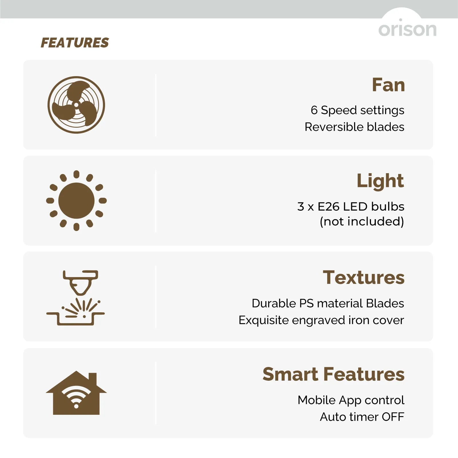 36" Orison Retractable Ceiling Fan with Backlit Ambient Light and Remote/APP Control (Bulbs not included))