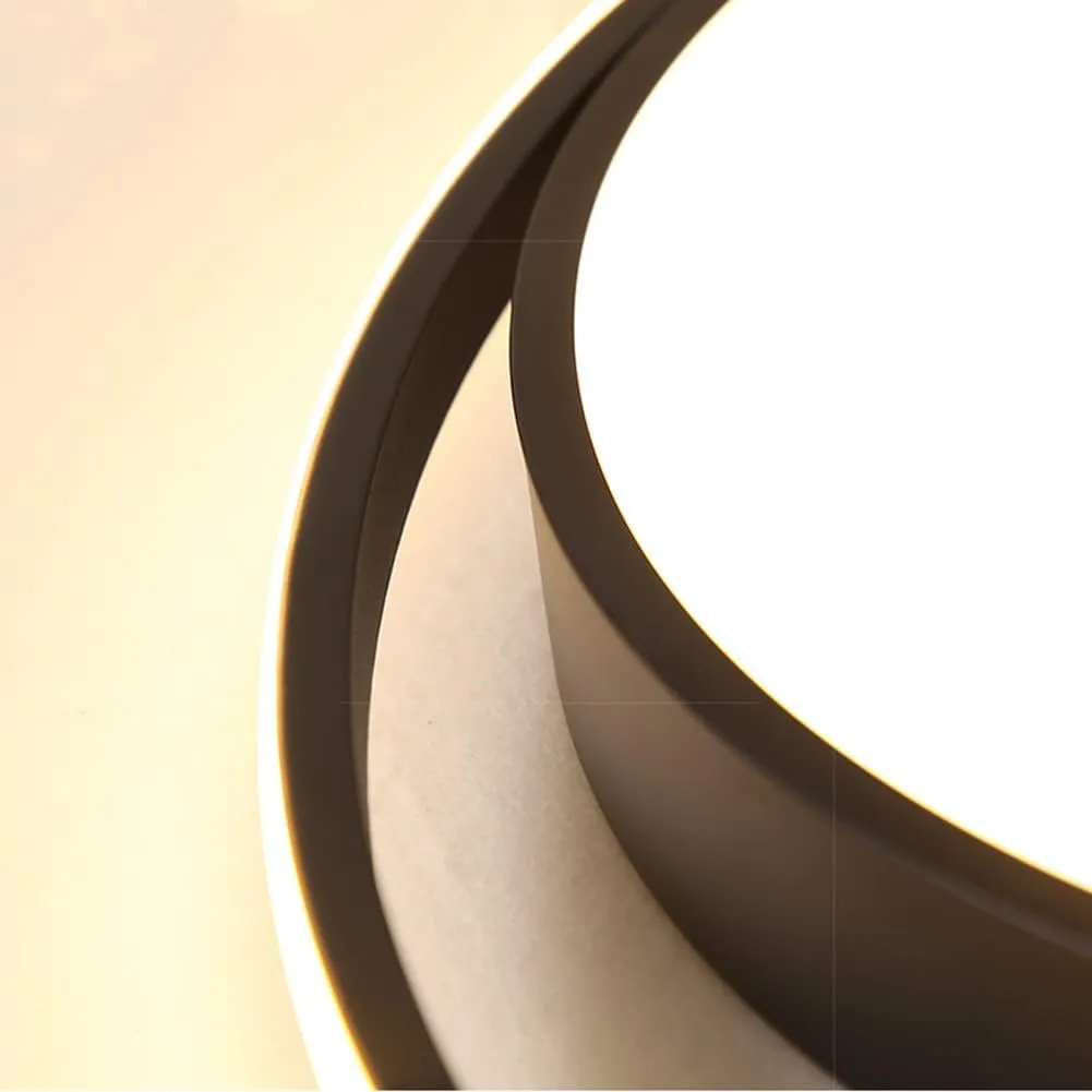 36W LED Ceiling Lights Dimmable Living Room lamp with Switch Control, 3 Ring Ceiling lamp 47CM 3-Flame Ceiling Light, Modern Round Design for Bedroom