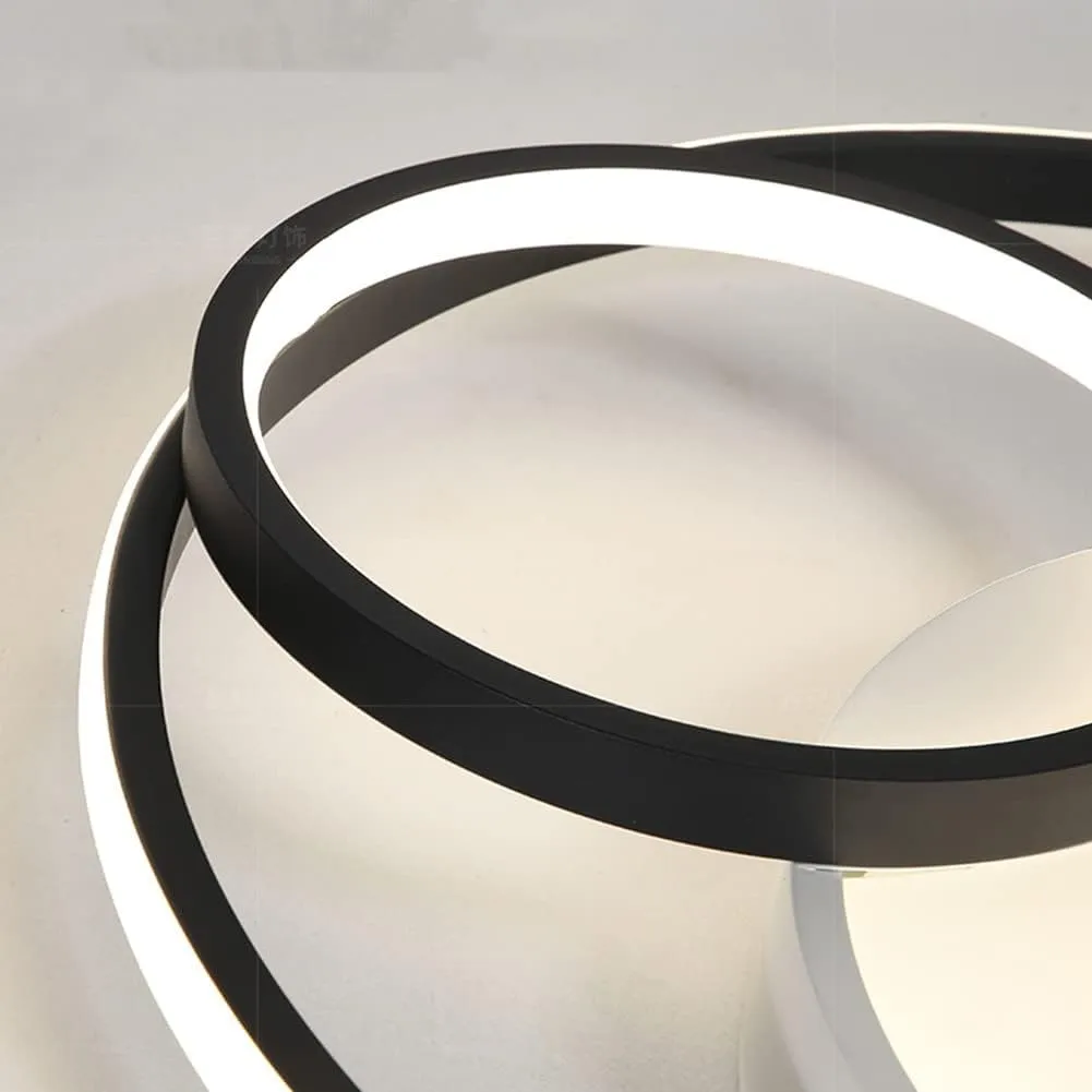 36W LED Ceiling Lights Dimmable Living Room lamp with Switch Control, 3 Ring Ceiling lamp 47CM 3-Flame Ceiling Light, Modern Round Design for Bedroom