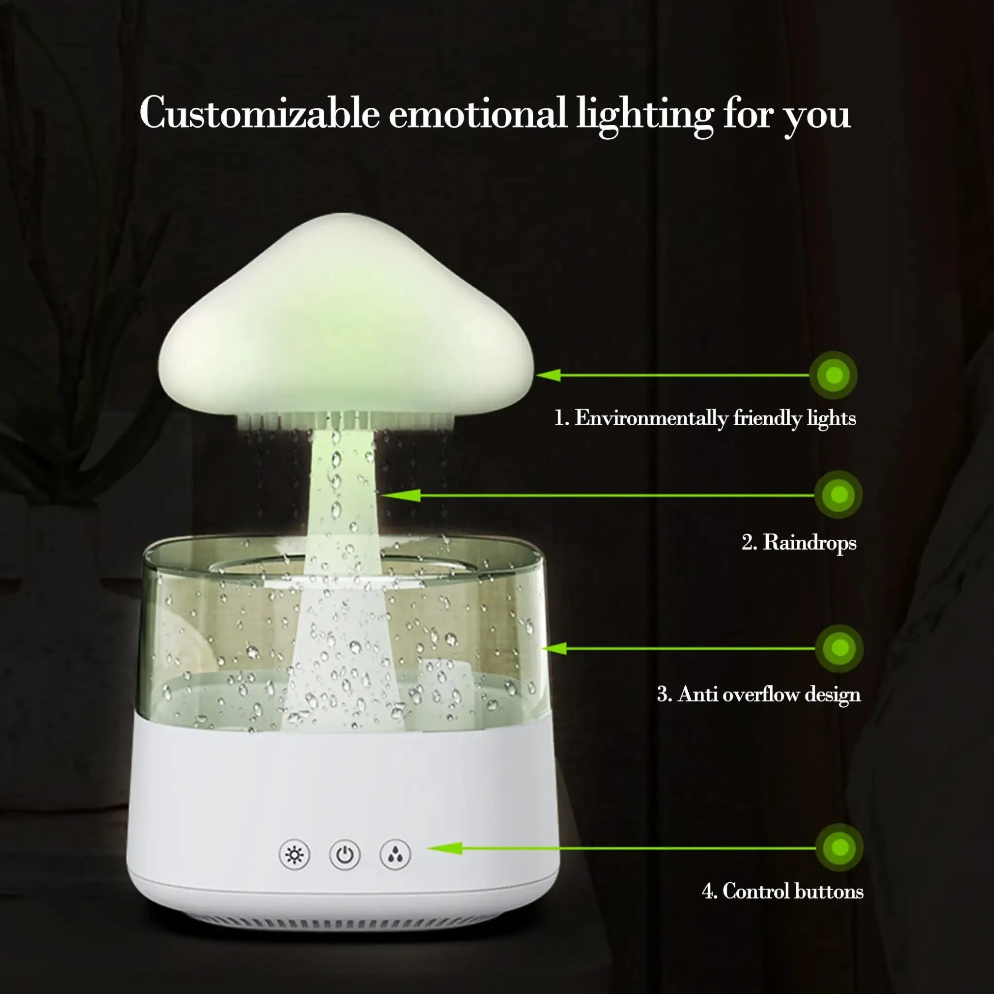 4-in-1 Cloud Rain Aroma Humidifier