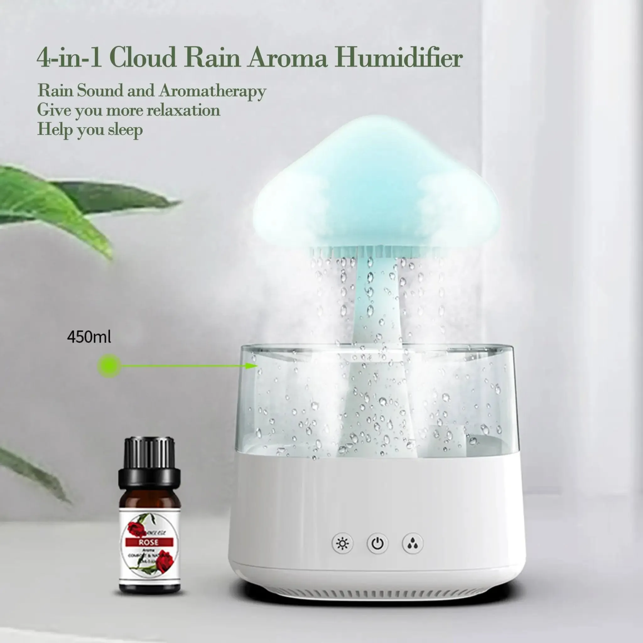 4-in-1 Cloud Rain Aroma Humidifier