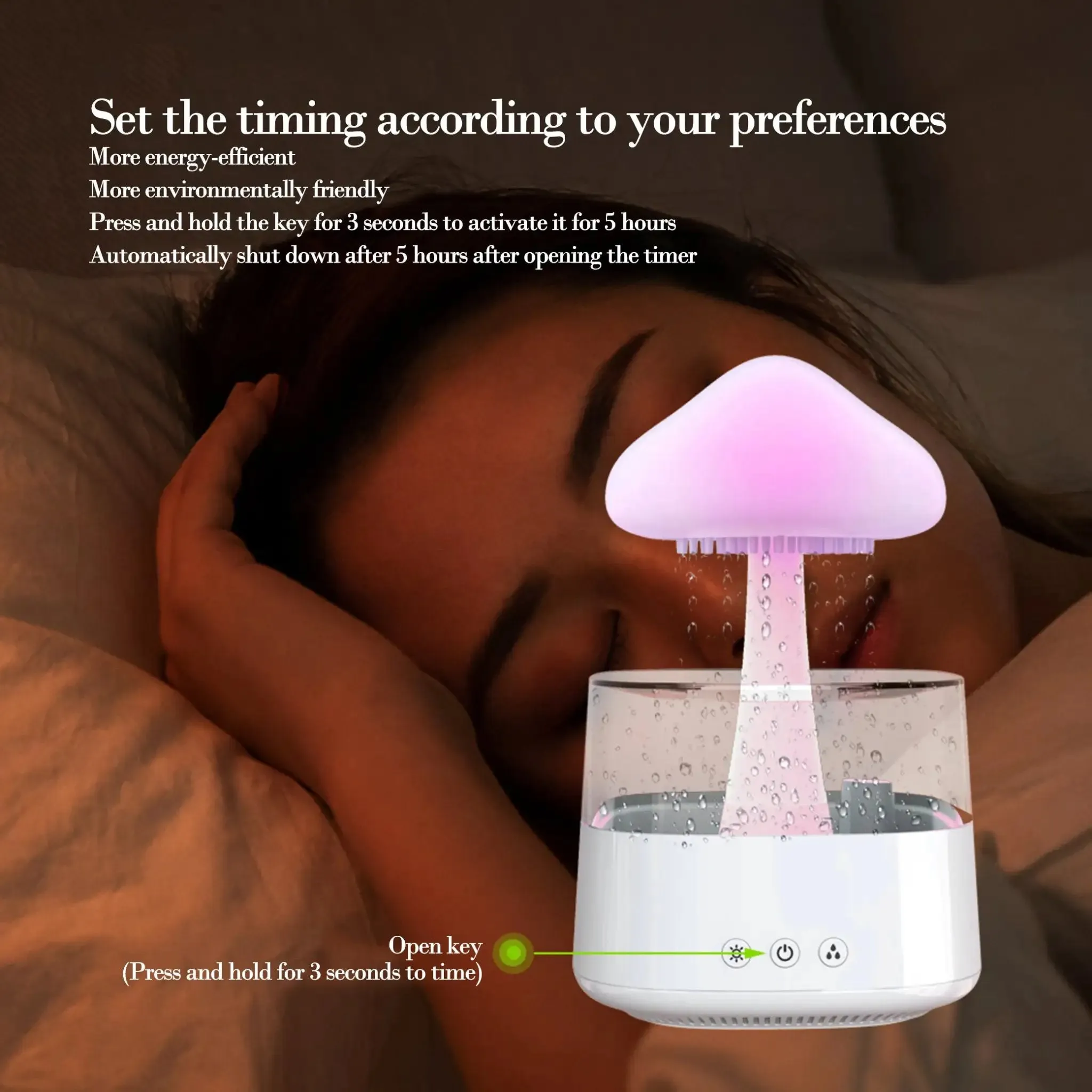 4-in-1 Cloud Rain Aroma Humidifier