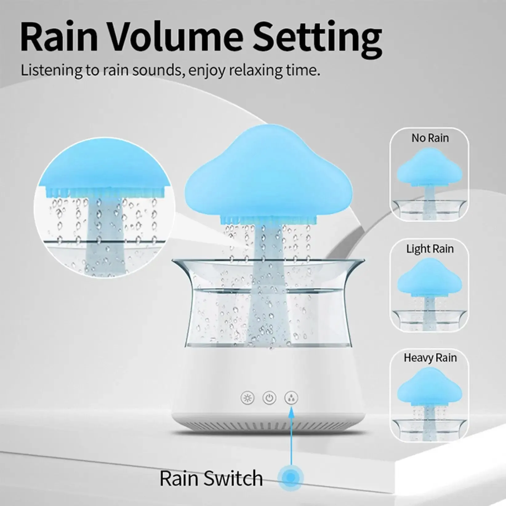 4-in-1 Cloud Rain Aroma Humidifier