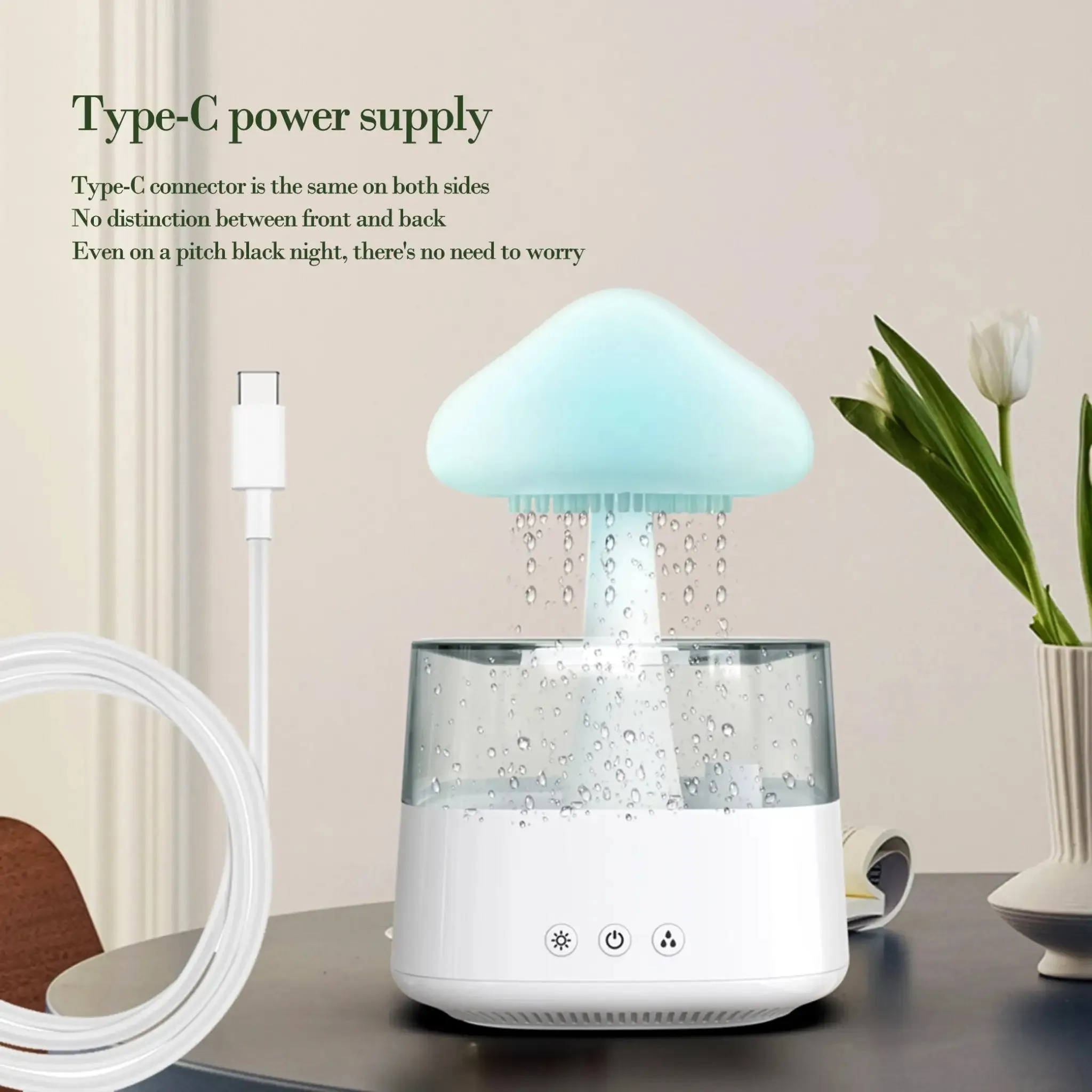 4-in-1 Cloud Rain Aroma Humidifier