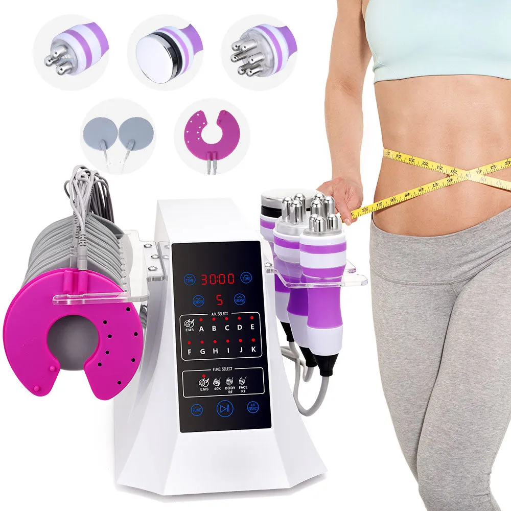 4 In1 Unoisetion Cavitation 40K Radio Frequency Body Slimming EMS Muscle Training Shaping Machine
