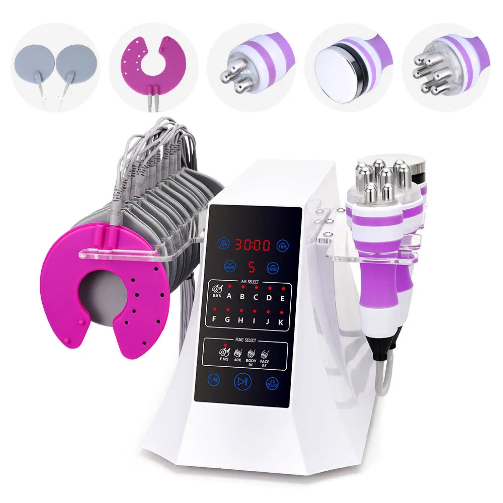 4 In1 Unoisetion Cavitation 40K Radio Frequency Body Slimming EMS Muscle Training Shaping Machine