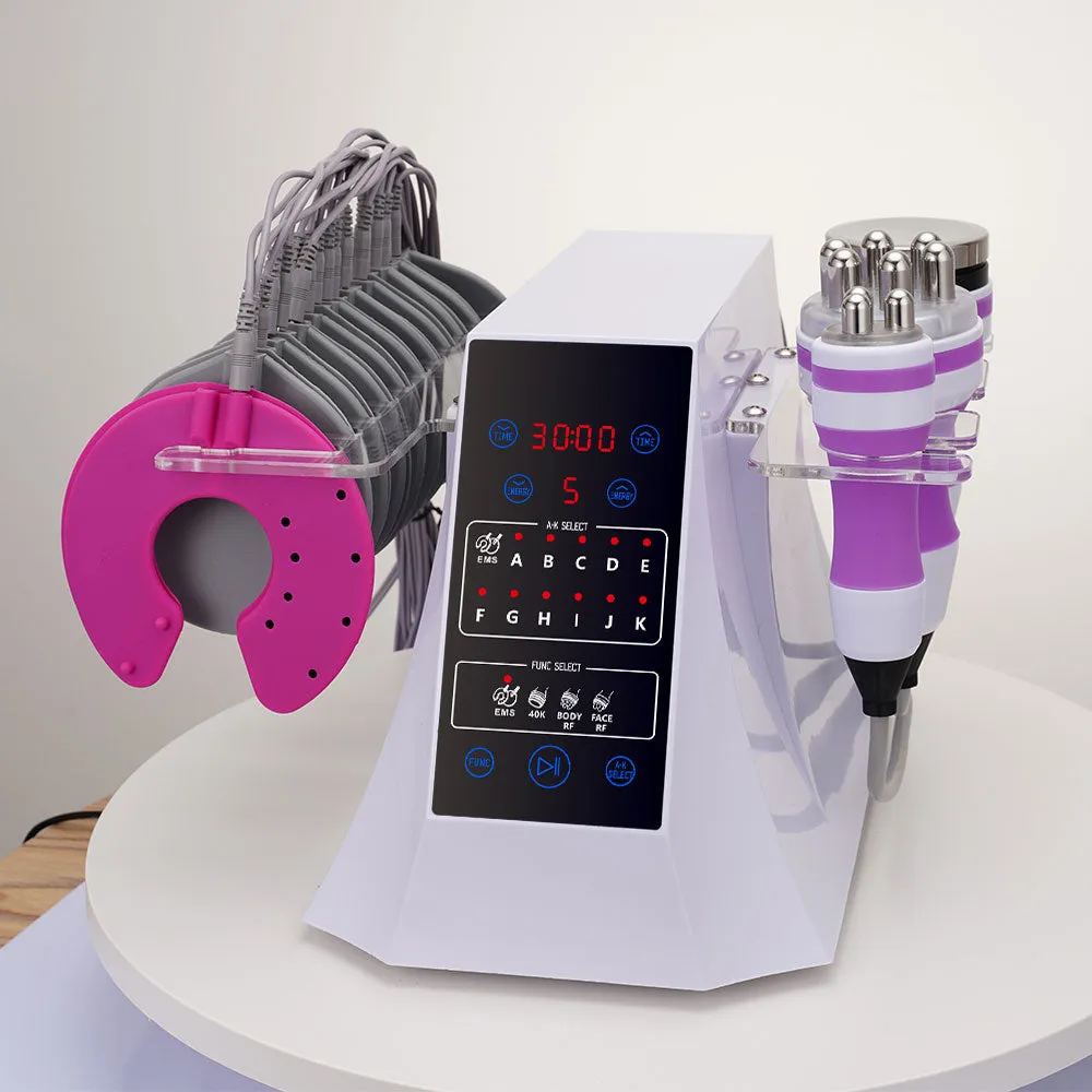 4 In1 Unoisetion Cavitation 40K Radio Frequency Body Slimming EMS Muscle Training Shaping Machine