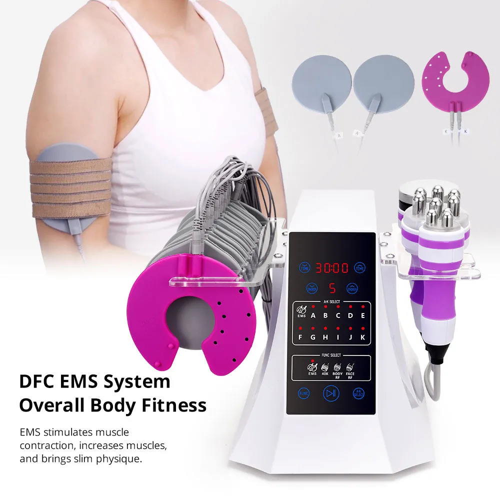 4 In1 Unoisetion Cavitation 40K Radio Frequency Body Slimming EMS Muscle Training Shaping Machine