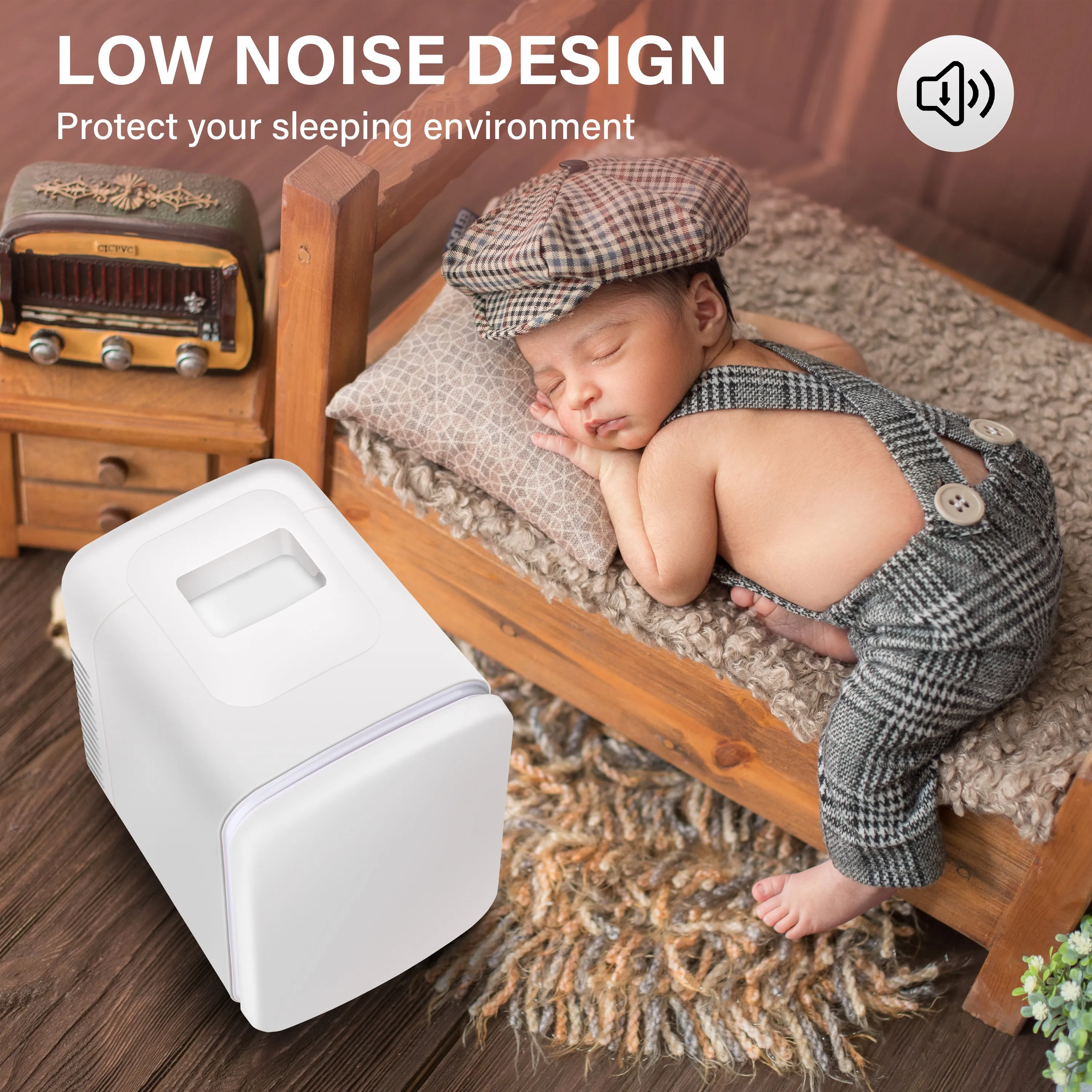 4L/6 Can Portable Cooler & Warmer Freon-Free Small Refrigerator