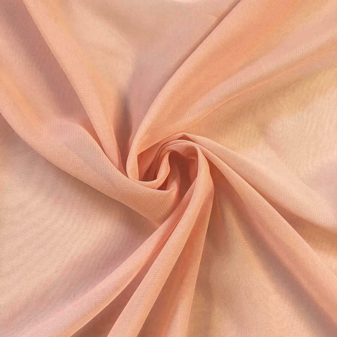 58/60" Chiffon Spandex Fabric - 2 Way Slight Stretch Imitation Silk Chiffon Fabric By Yard