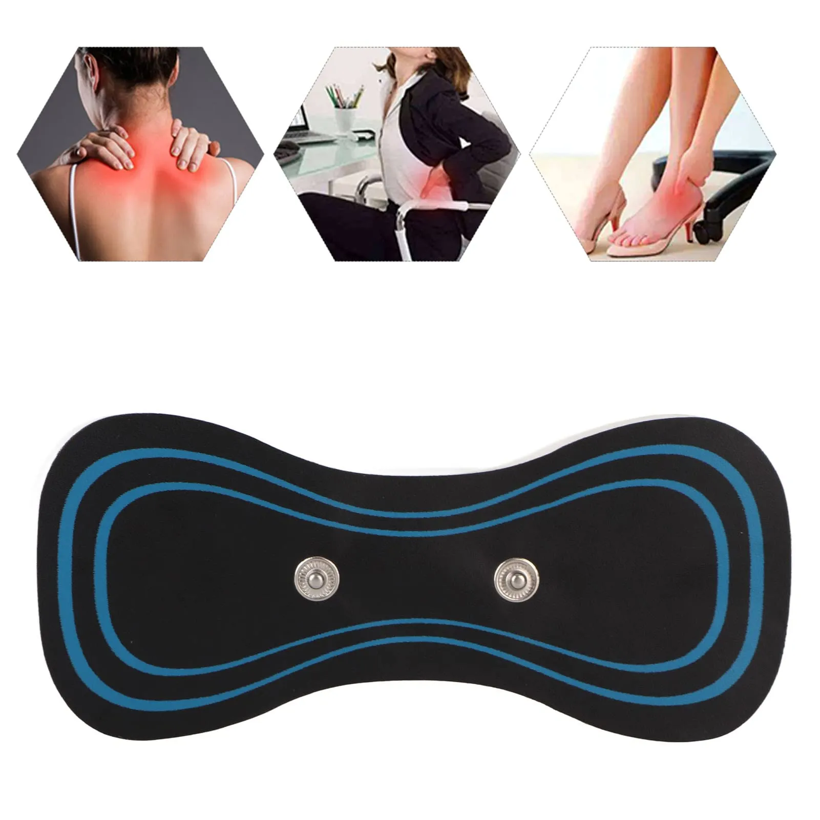 5pcs Cervical Massage Pad, Mini Neck Massager, Electric Massager, Cervical Massage Pads, Portable Electric Massager Patch for Neck Shoulder Spondylosis