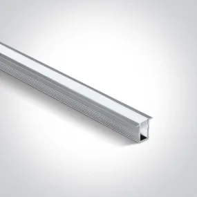 7901R/AL ALUMINIUM RECESSED PROFILE 2m   PC opal diffuser