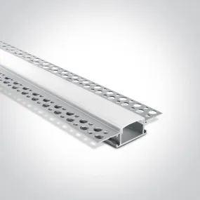 7904TR TRIMLESS PROFILE 2m FOR 20mm STRIPS   PC OPAL DIFF