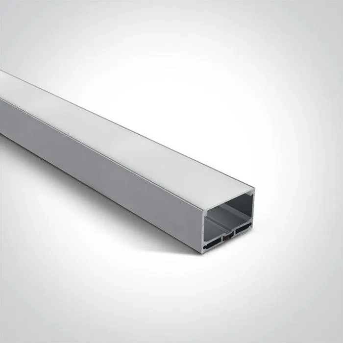 7912A/AL ALU SURFACE PROFILE 2m FOR 40mm STRIPS   PC OPAL DIFF