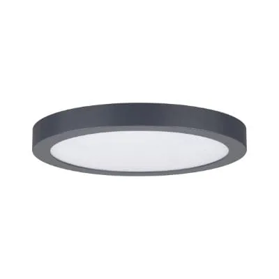 Abia Round LED Panel 300mm Warm White - Dark Grey
