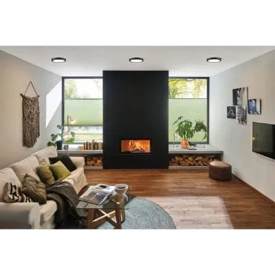 Abia Round LED Panel 300mm Warm White - Dark Grey