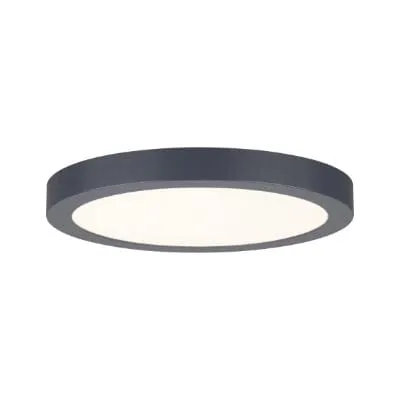 Abia Round LED Panel 300mm Warm White - Dark Grey