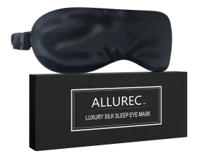 ALLUREC™ Luxury 100% Mulberry Silk Sleep Eye Mask. Top Grade 6A 22 Momme Long Silk.