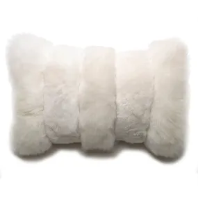 Alpaca Stripe Pillow Andes White