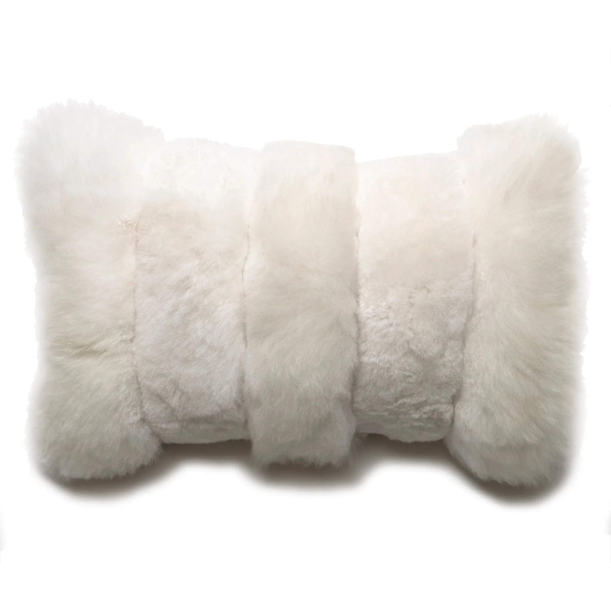 Alpaca Stripe Pillow Andes White