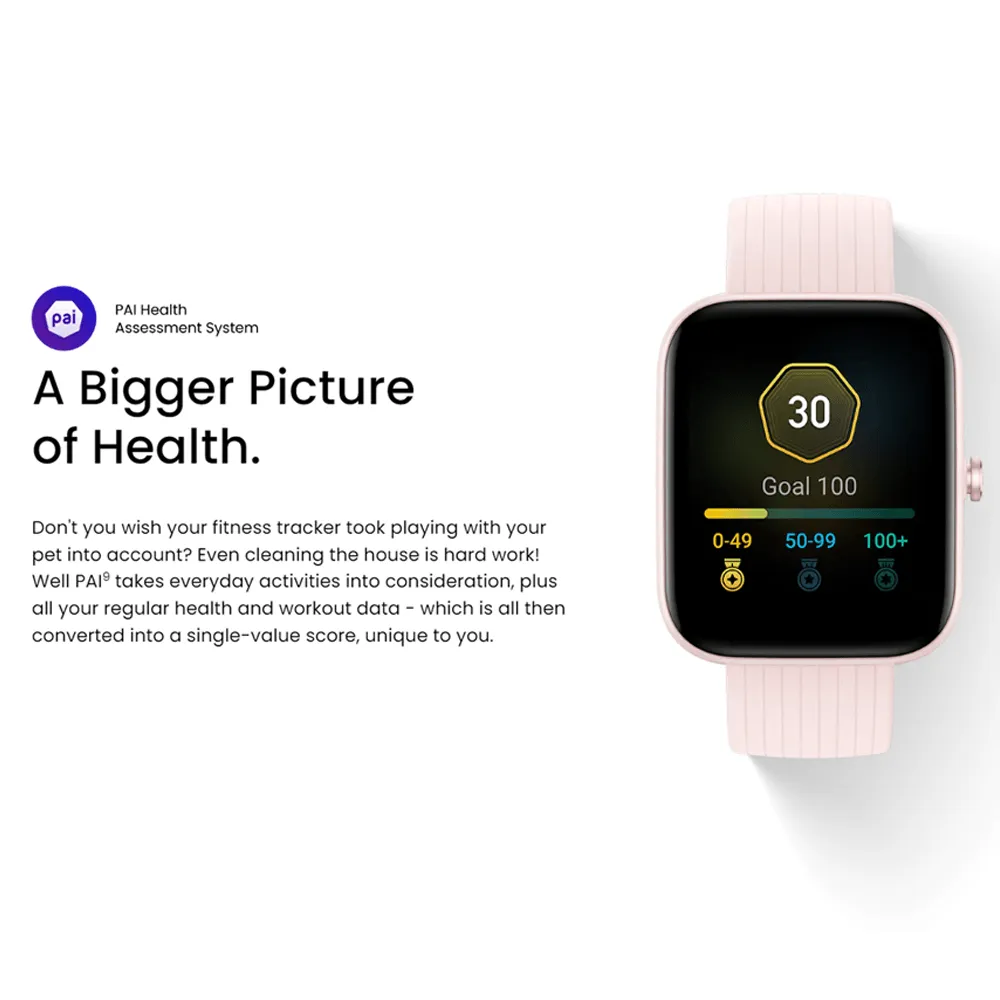 Amazfit Bip 3 Smart Watch (44mm) Blue Plastic Case With Blue Silicone Strap