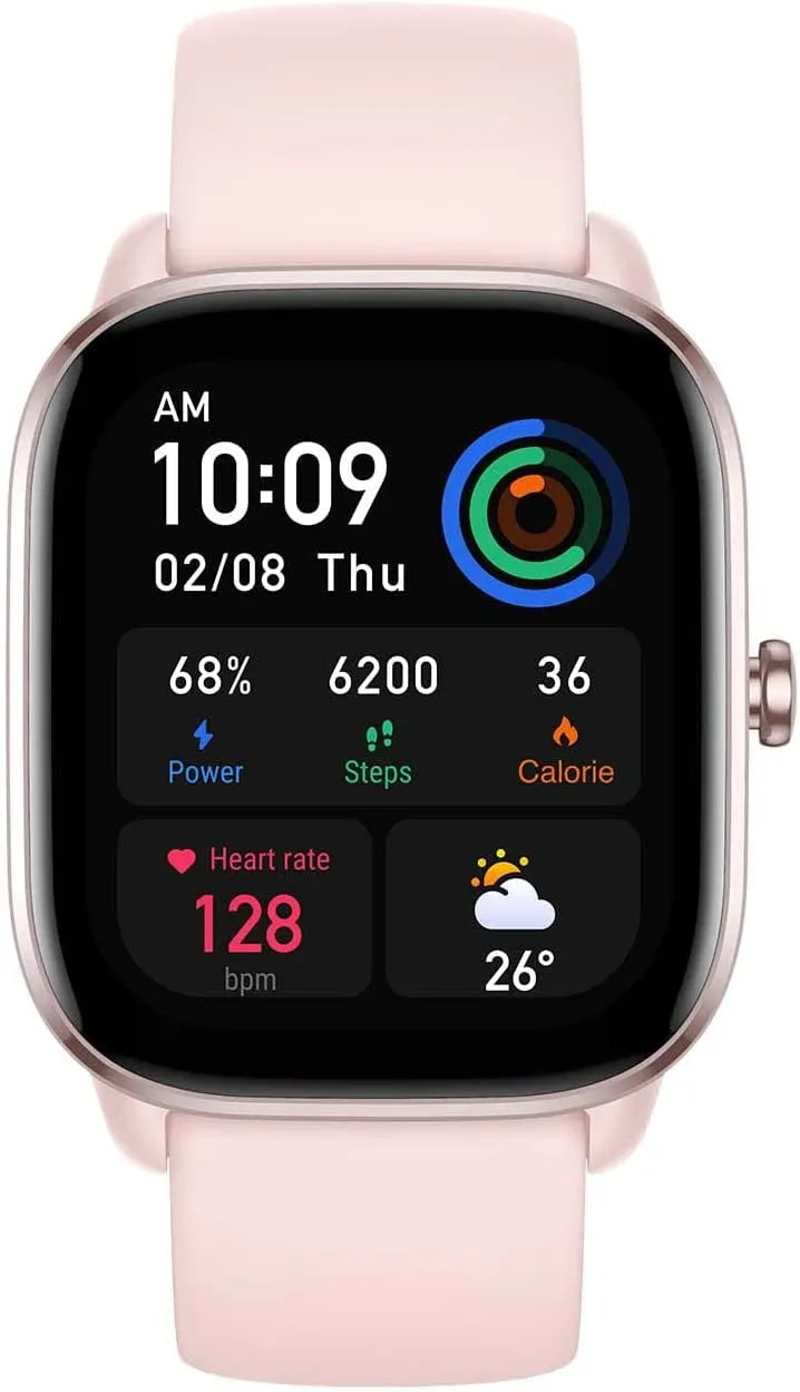 Amazfit GTS 4 Mini Smart Watch: For Women & Men - GPS - Fitness Tracker with 120  Sport Modes - 15-Day Battery Life - Heart Rate Blood Oxygen Monitor - Android Phone & iPhone Compatible, Pink