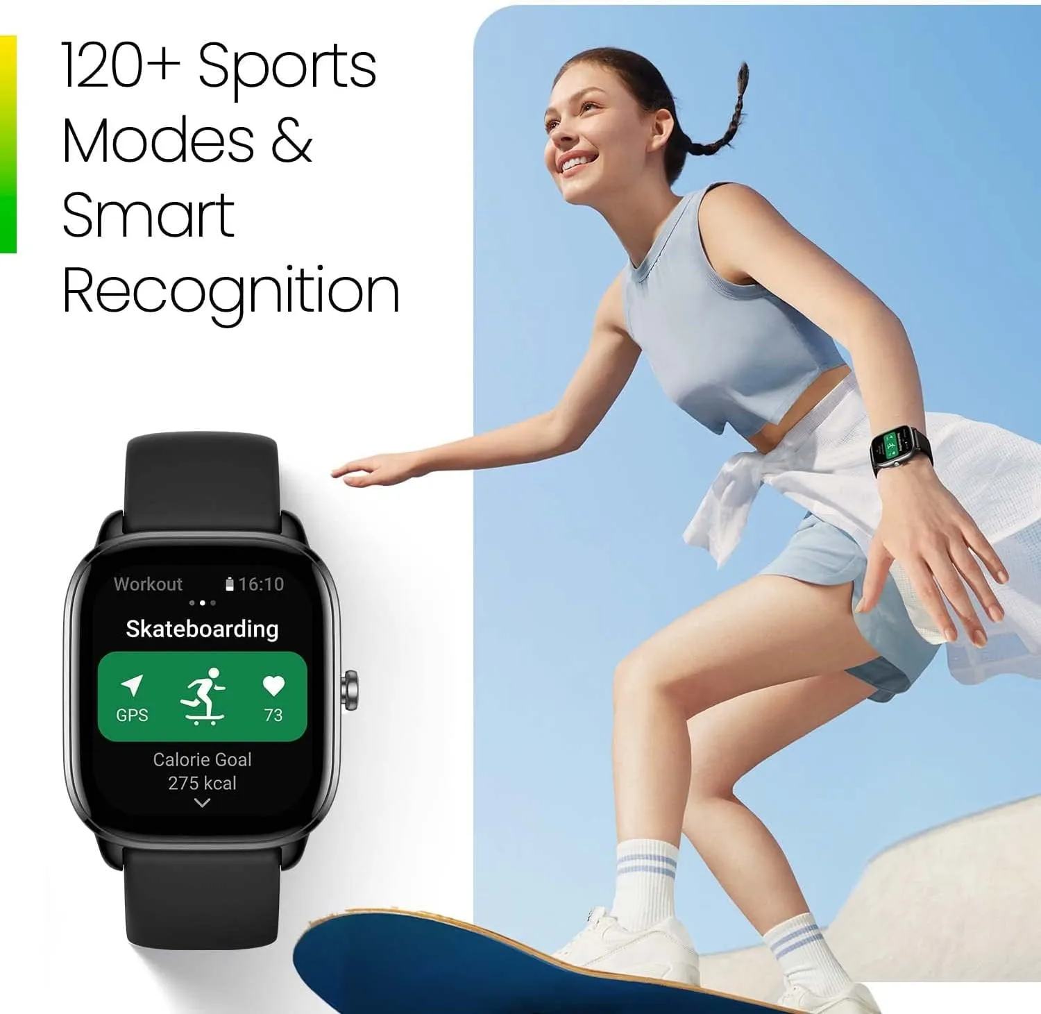 Amazfit GTS 4 Mini Smart Watch: For Women & Men - GPS - Fitness Tracker with 120  Sport Modes - 15-Day Battery Life - Heart Rate Blood Oxygen Monitor - Android Phone & iPhone Compatible, Pink