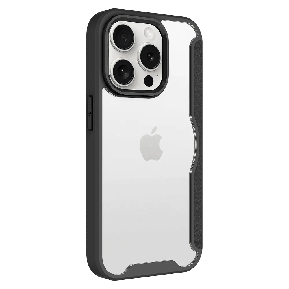 AMPD TPU / Acrylic Flip Wallet MagSafe Case for Apple iPhone 15 Pro Max by AMPD