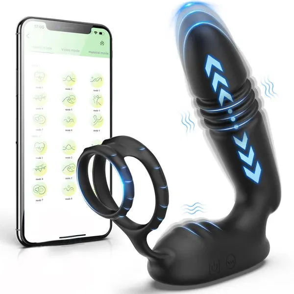 App controlled Thrusting Prostate Massager with Vibration