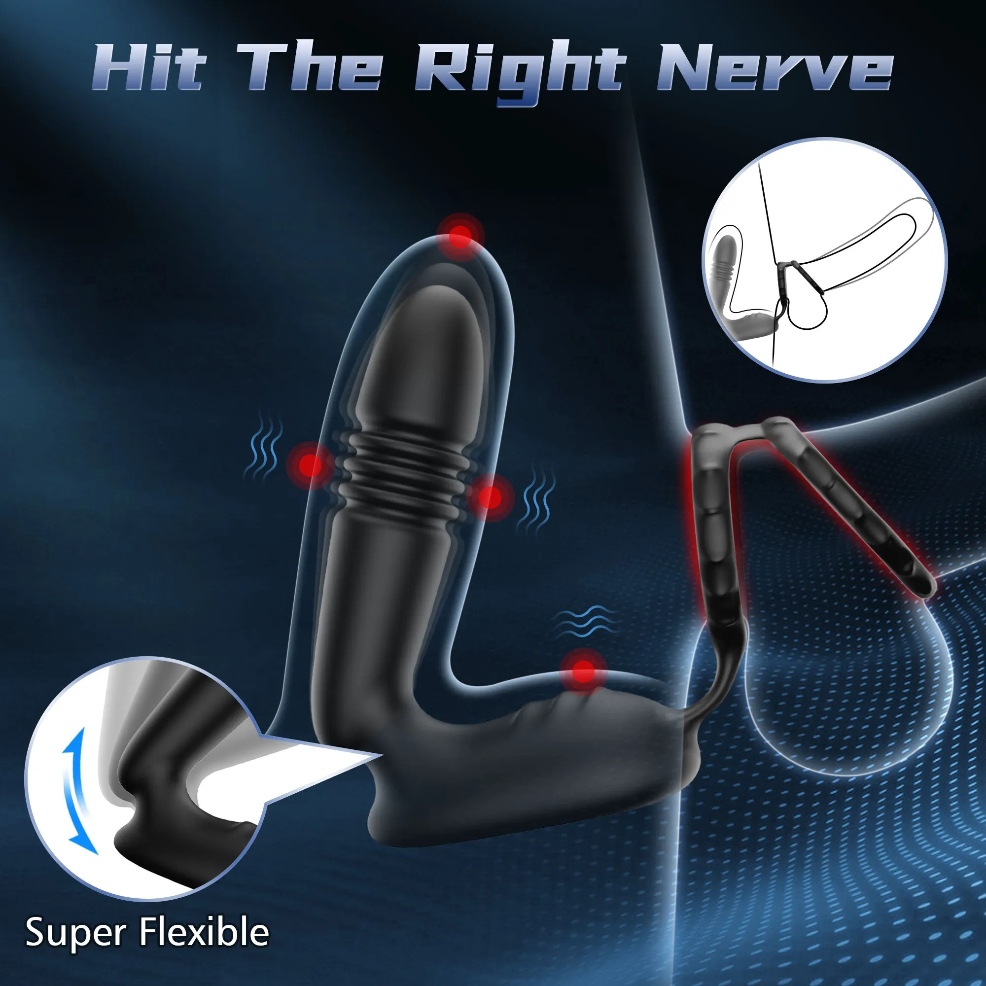 App controlled Thrusting Prostate Massager with Vibration