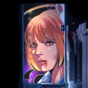 Bad Mood Girl Lian Li O11 and Dynamic and XL Rear Panel Plate Cover with ARGB LED Lighting