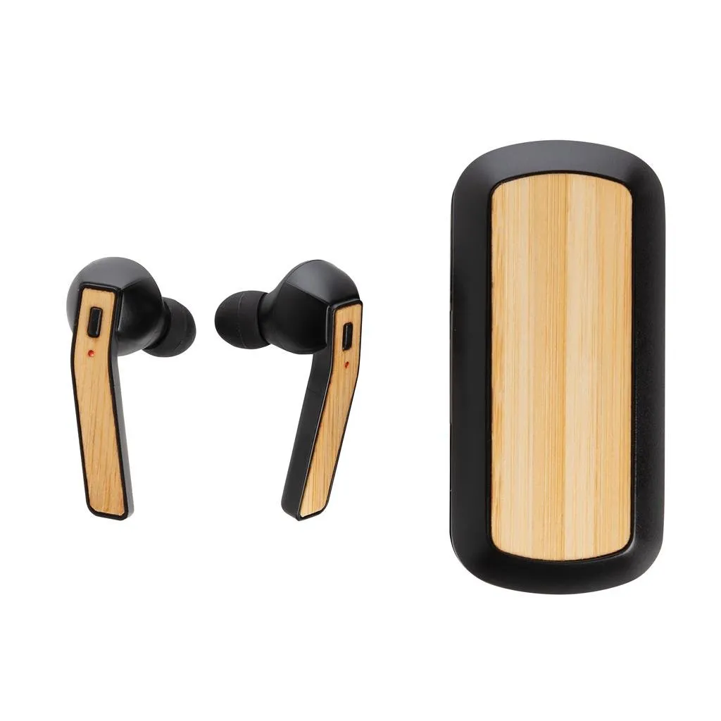BEBRA  سماعات أذن XD Bamboo Free Flow TWS في علبة شحن  أسود