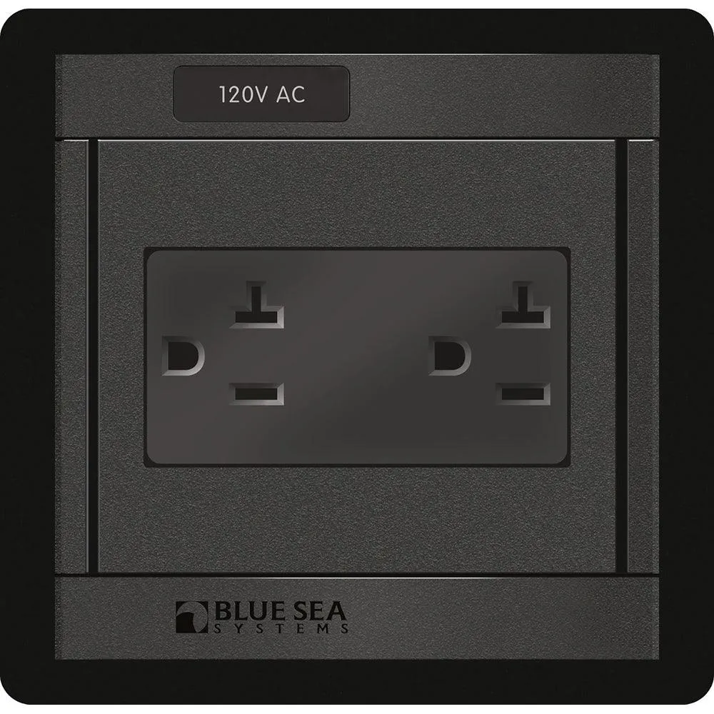 Blue Sea 1479 360 Panel - 120V AC DUal Outlet [1479]