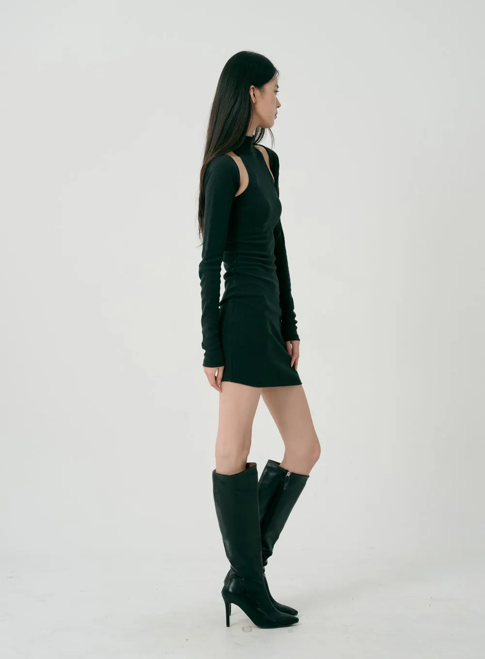 Bolero And Sleeveless Mini Dress Set ID07