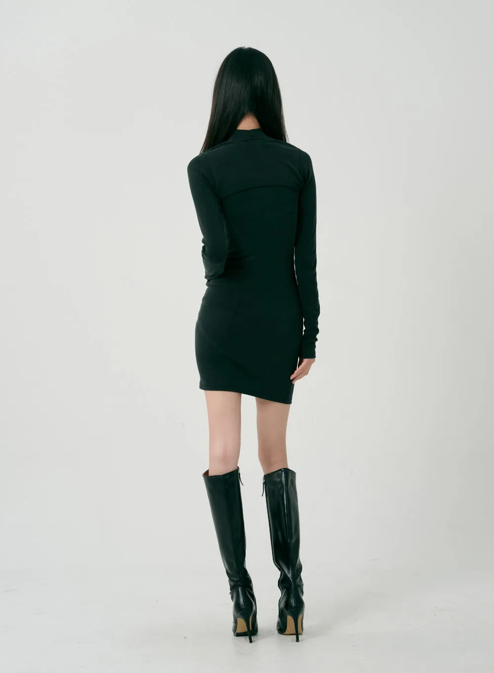 Bolero And Sleeveless Mini Dress Set ID07