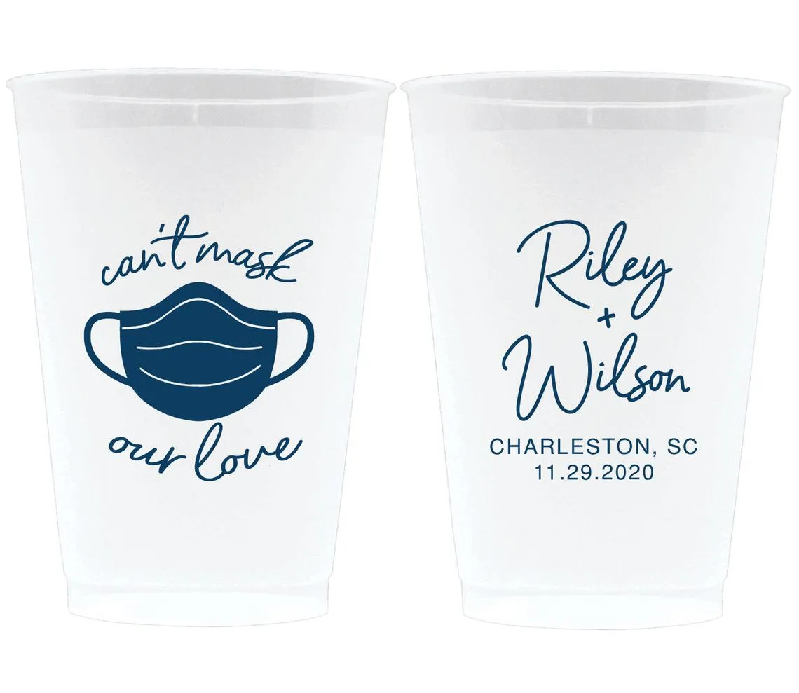 Can't Mask Our Love Wedding Frosted Cups (11)